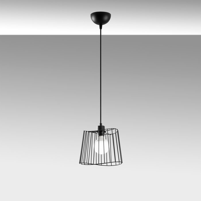 Opviq Lámpara de araña industrial negra con altura ajustable Opviq Lámpara de araña industrial negra con altura ajustable